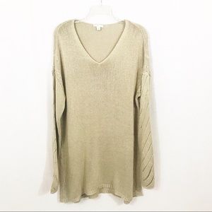 Cato Tan V-neck Sweater